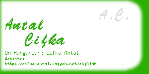 antal cifka business card